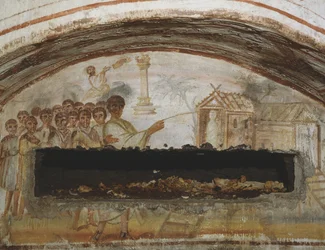 The Raising of Lazarus, Catacombs of Via Latina, Rome